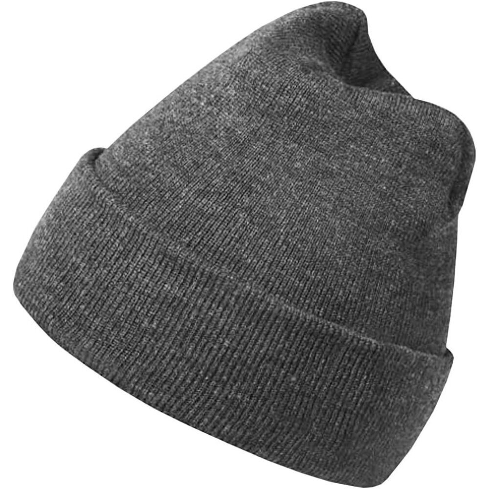 Men's Grey Comfortable Breathable Soft Beanie Knit Slouchy Winter Skull Hats - Picture 2 of 6